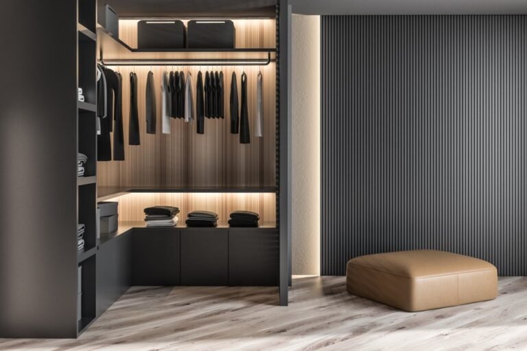 Perfect clothing in a wardrobe!