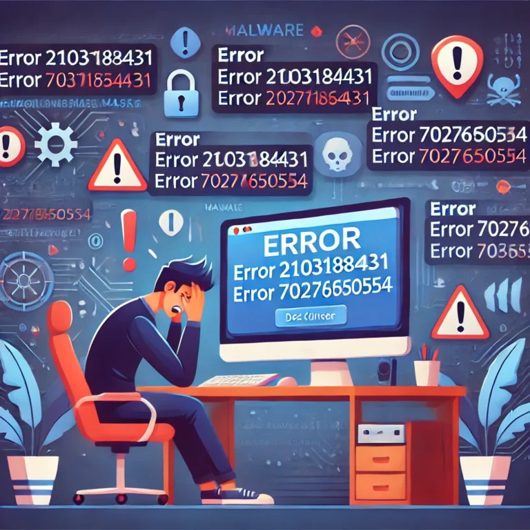 Errors 2103184431 and 7027650554